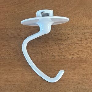 White Dough Hook Attachment